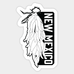 New Mexico Chile Ristra in Black Sticker